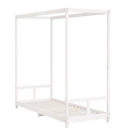 Cadre de lit pour enfants blanc 80x200 cm bois de pin massif