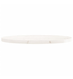 Dessus de table rond blanc Ø90x3 cm bois de pin massif