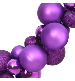 Guirlande de Noël avec boules violet 175 cm polystyrène