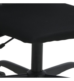 Chaise de bureau noir tissu en maille et similicuir