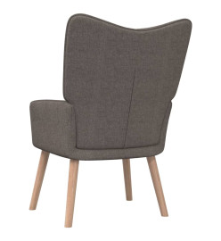 Chaise de relaxation avec tabouret Taupe Tissu