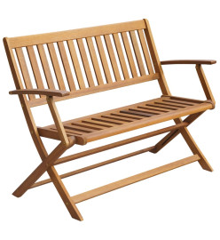 Banc de jardin avec coussin 120 cm Bois d'acacia massif