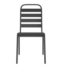Ensemble de salle à manger de jardin 7 pcs anthracite acier