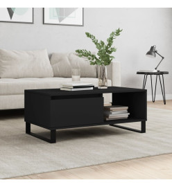 Table basse Noir 90x50x36,5 cm Bois d'ingénierie