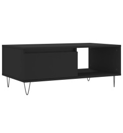 Table basse Noir 90x50x36,5 cm Bois d'ingénierie