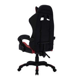 Fauteuil de jeux vidéo avec LED RVB Bordeaux et noir Similicuir