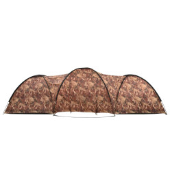 Tente igloo de camping 650x240x190 cm 8 personnes Camouflage