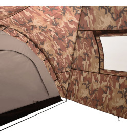 Tente igloo de camping 650x240x190 cm 8 personnes Camouflage