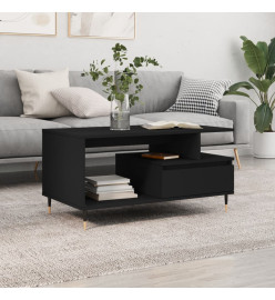 Table basse Noir 90x49x45 cm Bois d'ingénierie