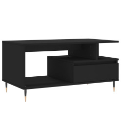 Table basse Noir 90x49x45 cm Bois d'ingénierie