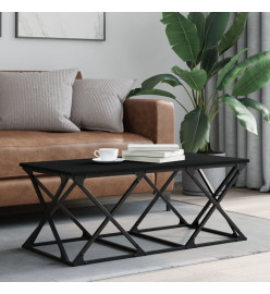 Table basse noir 100x49x40 cm bois d'ingénierie