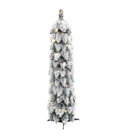 Sapin de Noël artificiel pré-éclairé avec 45 LED/neige floquée