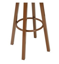 Chaises de bar lot de 2 marron similicuir