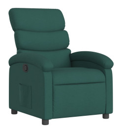 Fauteuil inclinable Vert foncé Tissu