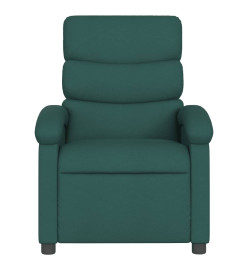 Fauteuil inclinable Vert foncé Tissu