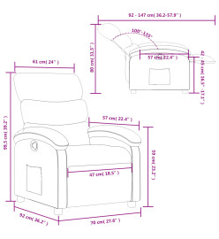 Fauteuil inclinable Vert foncé Tissu