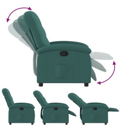 Fauteuil inclinable Vert foncé Tissu