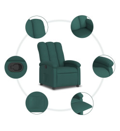 Fauteuil inclinable Vert foncé Tissu