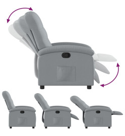 Fauteuil inclinable Gris clair Tissu