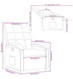 Fauteuil inclinable Gris clair Tissu