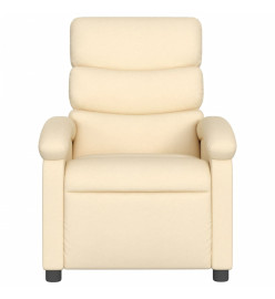 Fauteuil de massage inclinable Crème Tissu