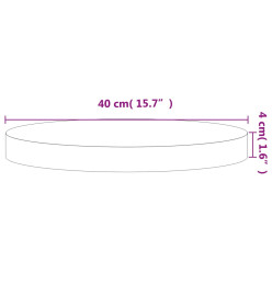 Dessus de table Ø40x4 cm rond bois massif de hêtre