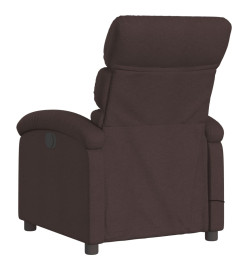 Fauteuil de massage inclinable Marron foncé Tissu