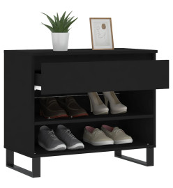 Armoire à chaussures Noir 70x36x60 cm Bois d'ingénierie