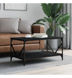 Table basse noir 90x50x45 cm bois d'ingénierie