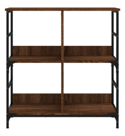 Bibliothèque chêne marron 78,5x33x82 cm bois d'ingénierie