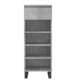 Armoire à chaussures Gris béton 40x36x105 cm Bois d'ingénierie