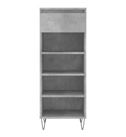 Armoire à chaussures Gris béton 40x36x105 cm Bois d'ingénierie