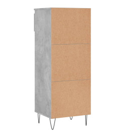 Armoire à chaussures Gris béton 40x36x105 cm Bois d'ingénierie