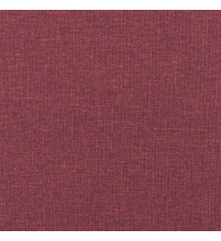 Canapé à 3 places avec repose-pieds Rouge bordeaux 180 cm Tissu