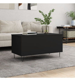 Table basse Noir 90x44,5x45 cm Bois d'ingénierie