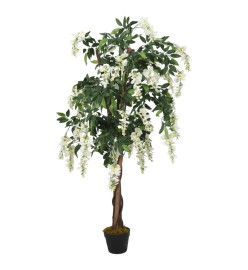 Glycine artificielle 840 feuilles 120 cm vert et blanc