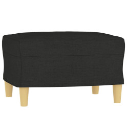 Ensemble de canapés 3 pcs avec coussins Noir Tissu