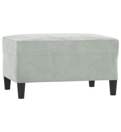 Repose-pied Gris clair 70x55x41 cm Velours