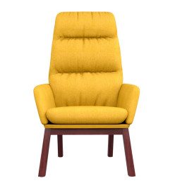 Chaise de relaxation Jaune moutarde Tissu