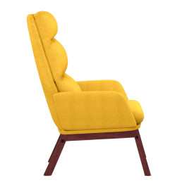 Chaise de relaxation Jaune moutarde Tissu