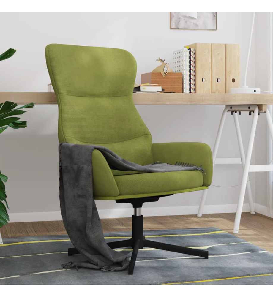 Chaise de relaxation Vert clair Velours