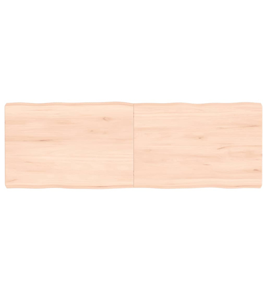 Dessus de table bois chêne massif non traité bordure assortie