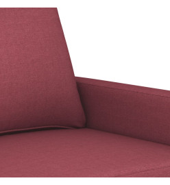 Canapé à 3 places Rouge bordeaux 180 cm Tissu