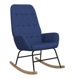 Chaise à bascule Bleu Tissu