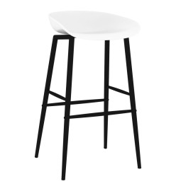 Chaises de bar lot de 4 blanc