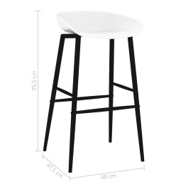 Chaises de bar lot de 4 blanc