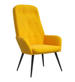 Chaise de relaxation Jaune moutarde Velours