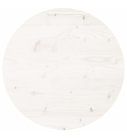 Dessus de table rond blanc Ø50x3 cm bois de pin massif