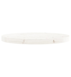 Dessus de table rond blanc Ø50x3 cm bois de pin massif