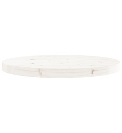 Dessus de table rond blanc Ø50x3 cm bois de pin massif